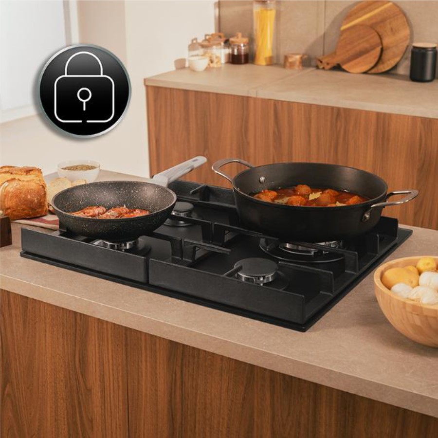 additioanl image for  Cecotec Hob Gas 4 Burners Black 